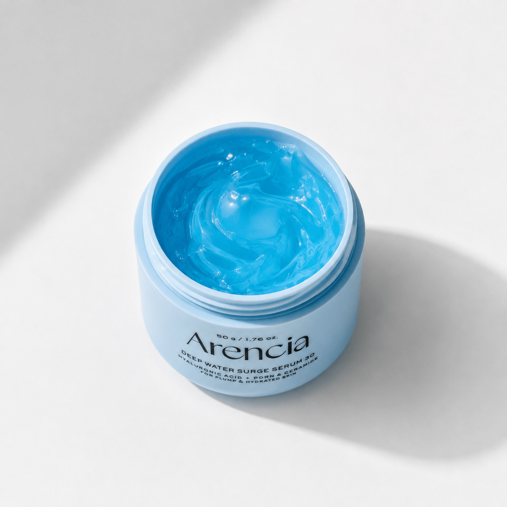 Arencia Deep Water Surge Serum 30 et sa texture gel bleue